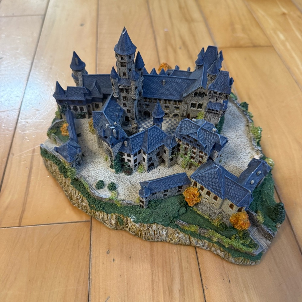 Danbury Mint Braunfels Castle with Teal and Tan Details